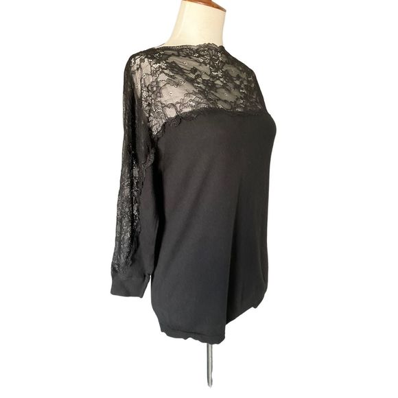 Roz & Ali Lace Black Lace top with sweater bottom - Picture 9 of 9